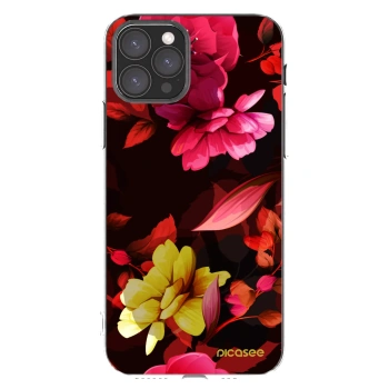 Picasee silikonski prozorni ovitek za Apple iPhone 11 Pro - Dark Peonny