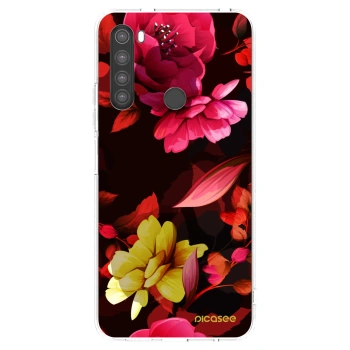 Picasee silikonski prozorni ovitek za Xiaomi Redmi Note 8 - Dark Peonny