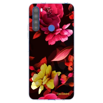 Picasee silikonski prozorni ovitek za Xiaomi Redmi Note 8T - Dark Peonny