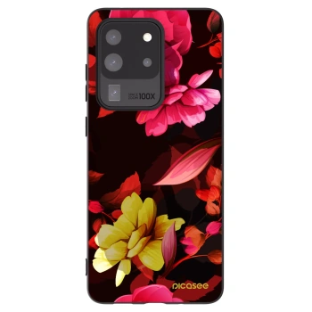 Picasee silikonski črni ovitek za Samsung Galaxy S20 Ultra 5G G988F - Dark Peonny