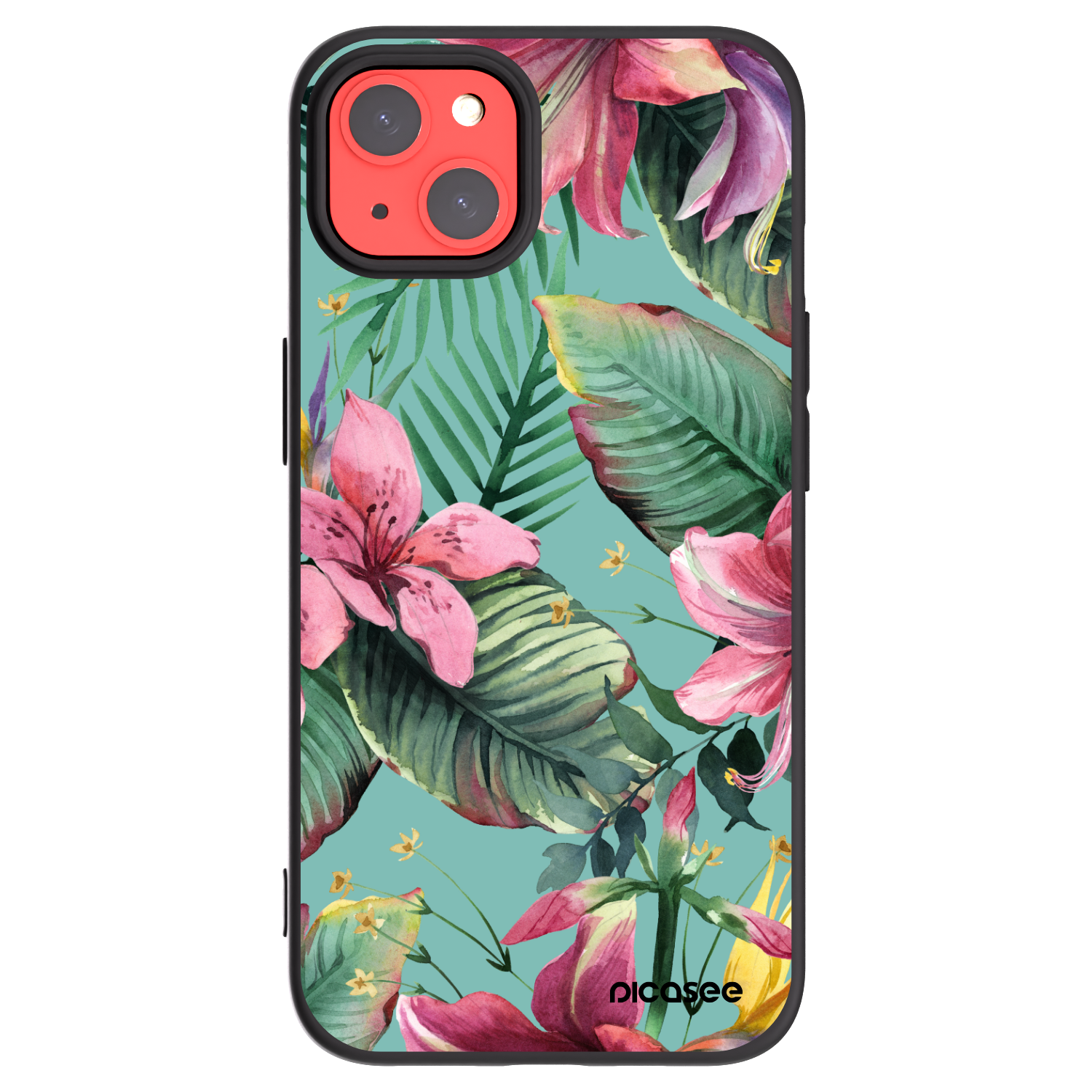Picasee silikonski črni ovitek za Apple iPhone 13 - Hawaii
