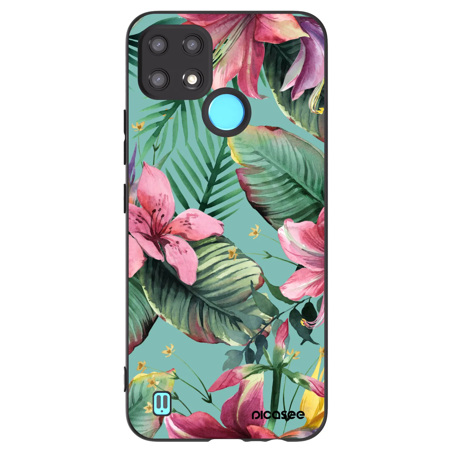 Picasee silikonski črni ovitek za Realme C21 - Hawaii