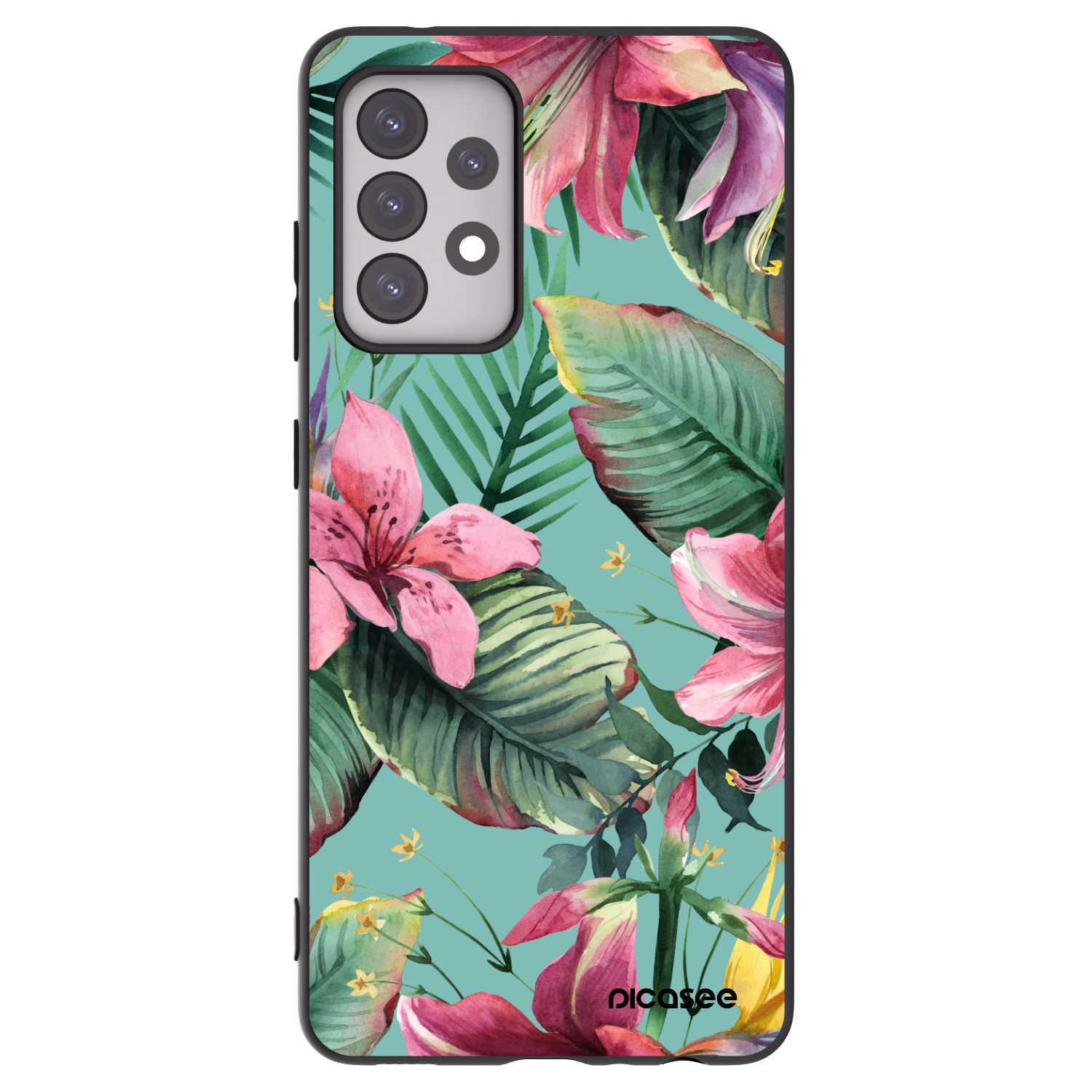 Picasee silikonski črni ovitek za Samsung Galaxy A52s 5G A528B - Hawaii