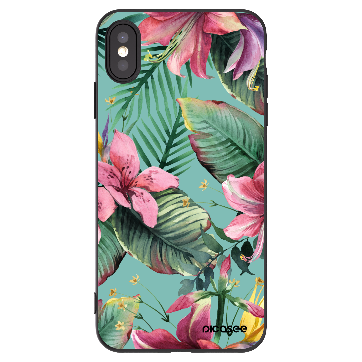 Picasee silikonski črni ovitek za Apple iPhone XS Max - Hawaii