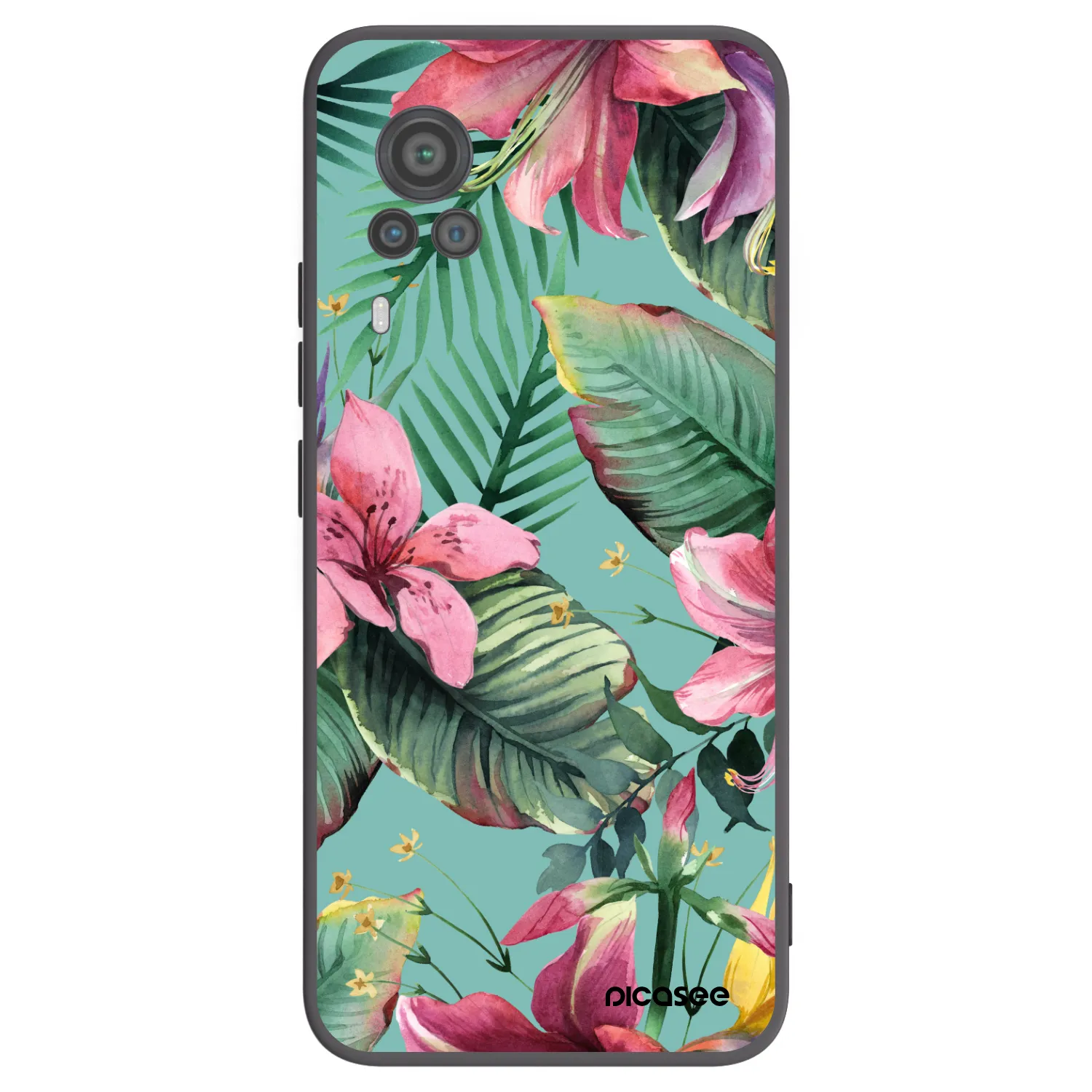 Picasee silikonski črni ovitek za Vivo X60 Pro 5G - Hawaii