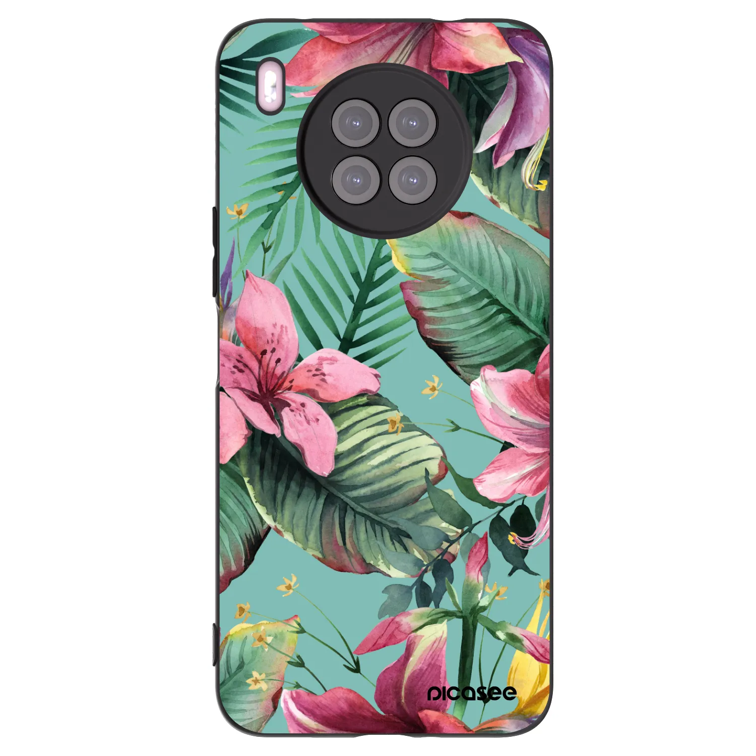 Picasee silikonski črni ovitek za Huawei Nova 8i - Hawaii