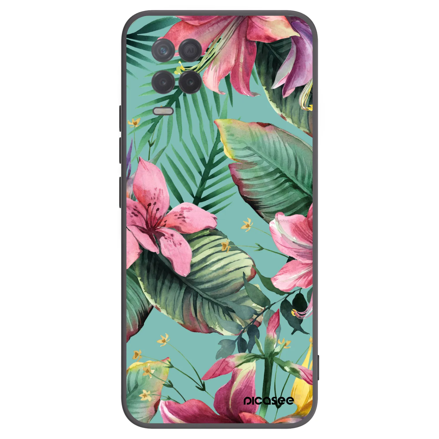 Picasee silikonski črni ovitek za Realme 8 5G - Hawaii