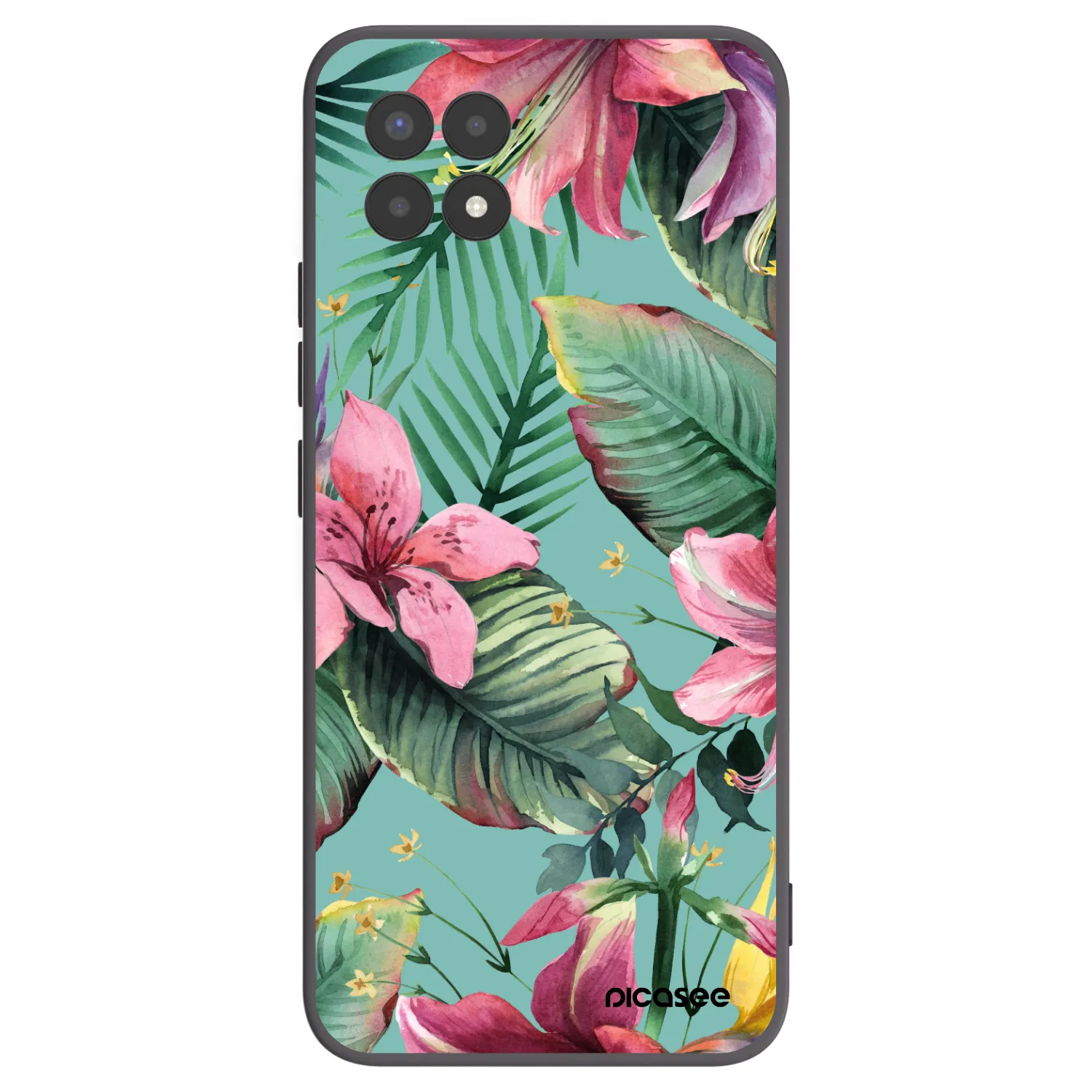 Picasee silikonski črni ovitek za Realme 8i - Hawaii