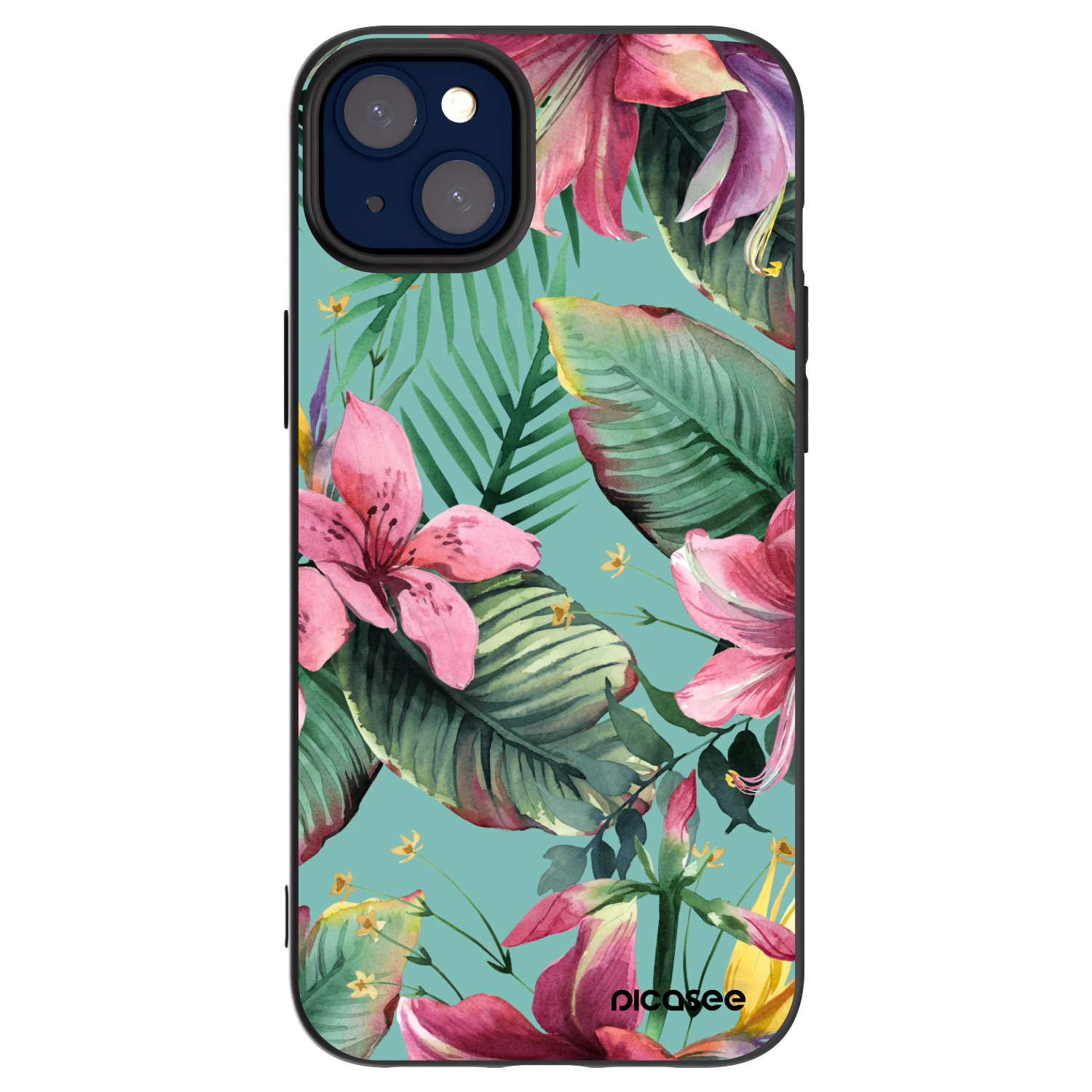 Picasee silikonski črni ovitek za Apple iPhone 14 Plus - Hawaii