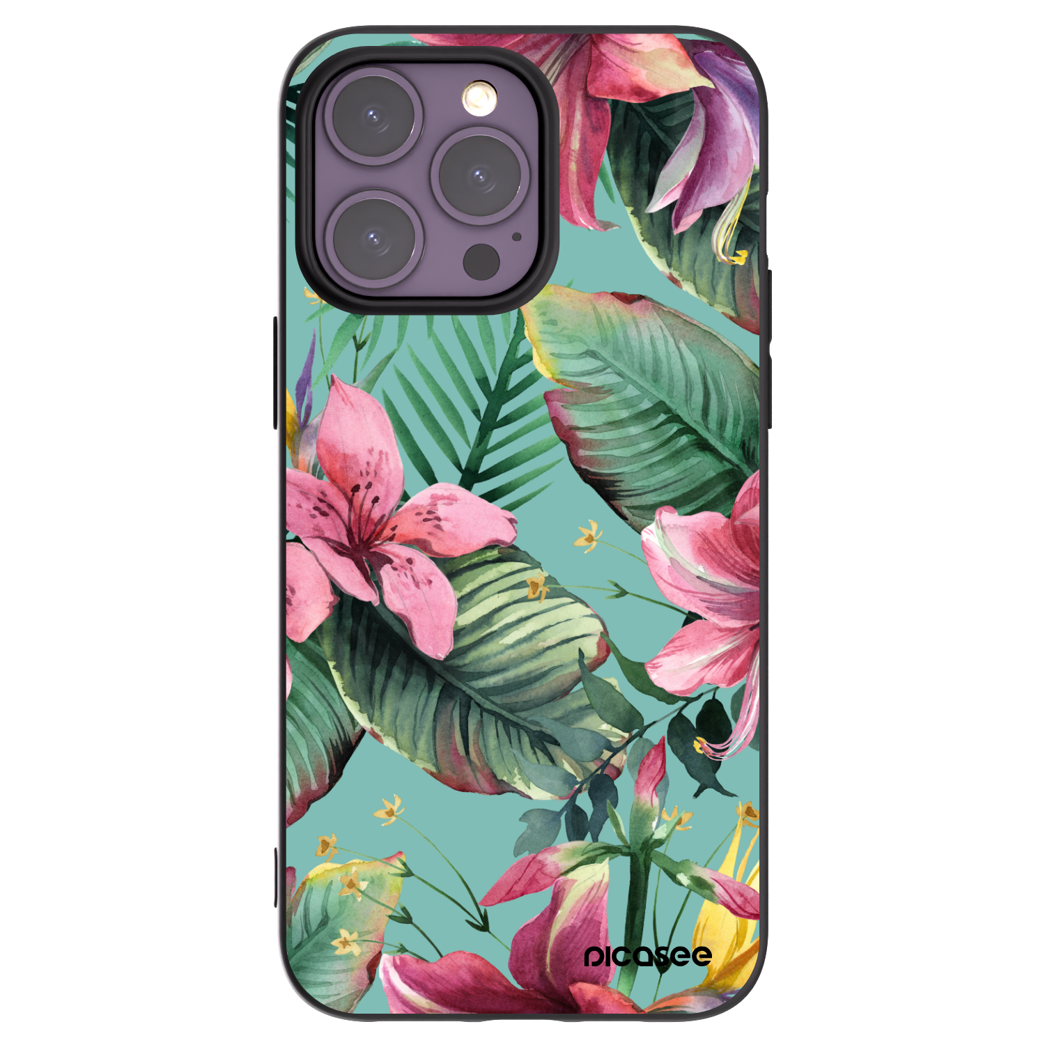 Picasee silikonski črni ovitek za Apple iPhone 14 Pro Max - Hawaii