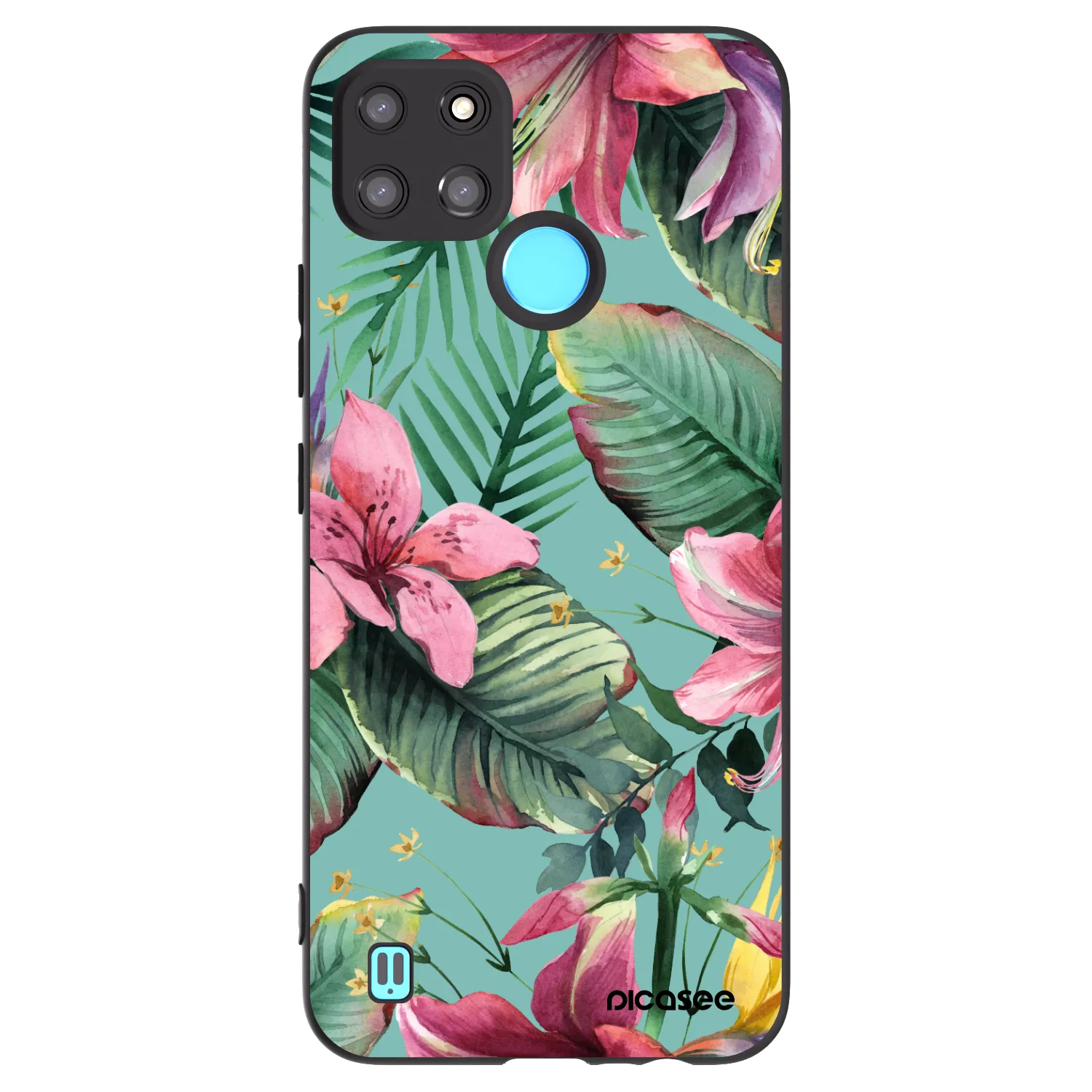 Picasee silikonski črni ovitek za Realme C21Y - Hawaii