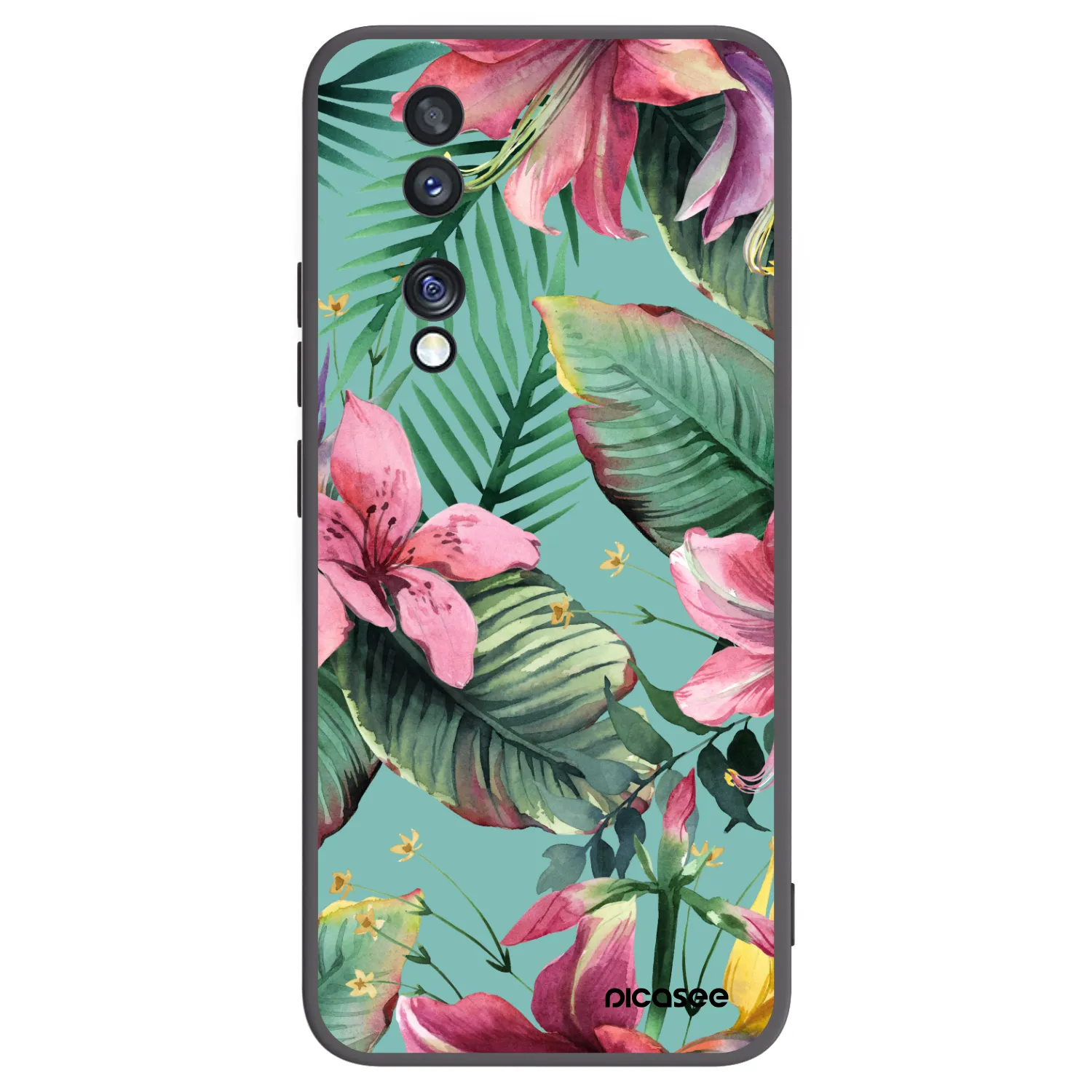 Picasee silikonski črni ovitek za Honor 70 - Hawaii