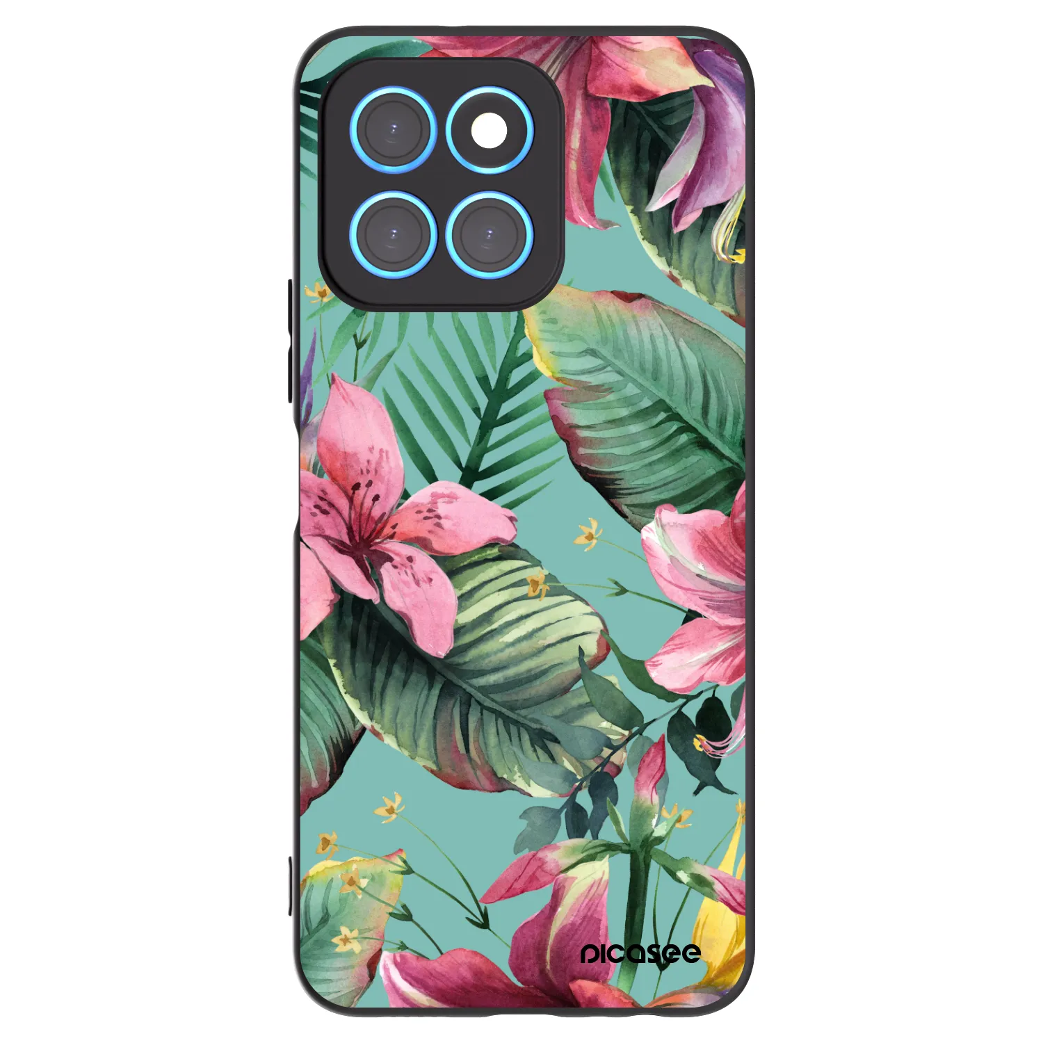 Picasee silikonski črni ovitek za Honor X8 5G - Hawaii