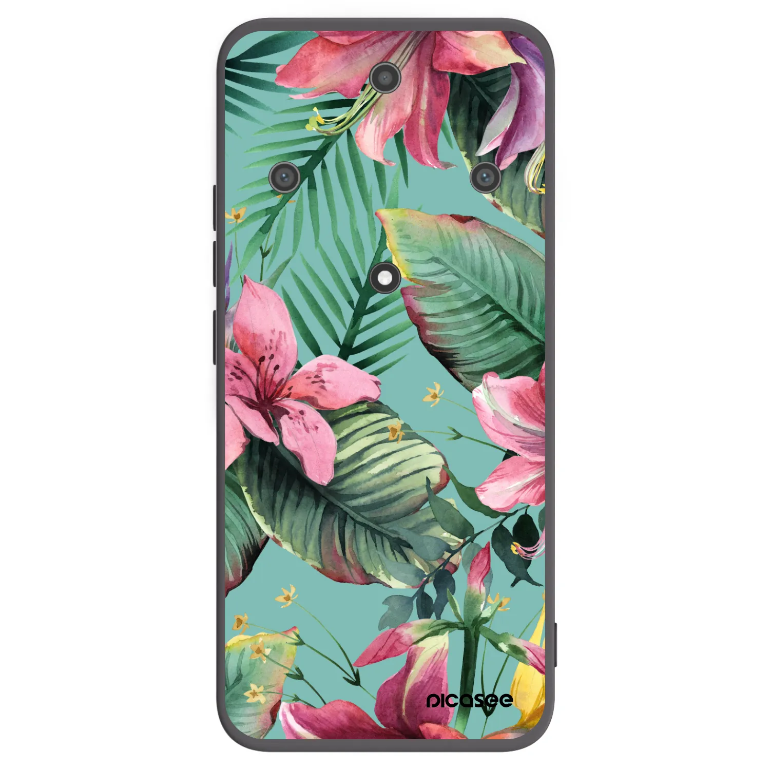 Picasee silikonski črni ovitek za Honor Magic5 Lite 5G - Hawaii