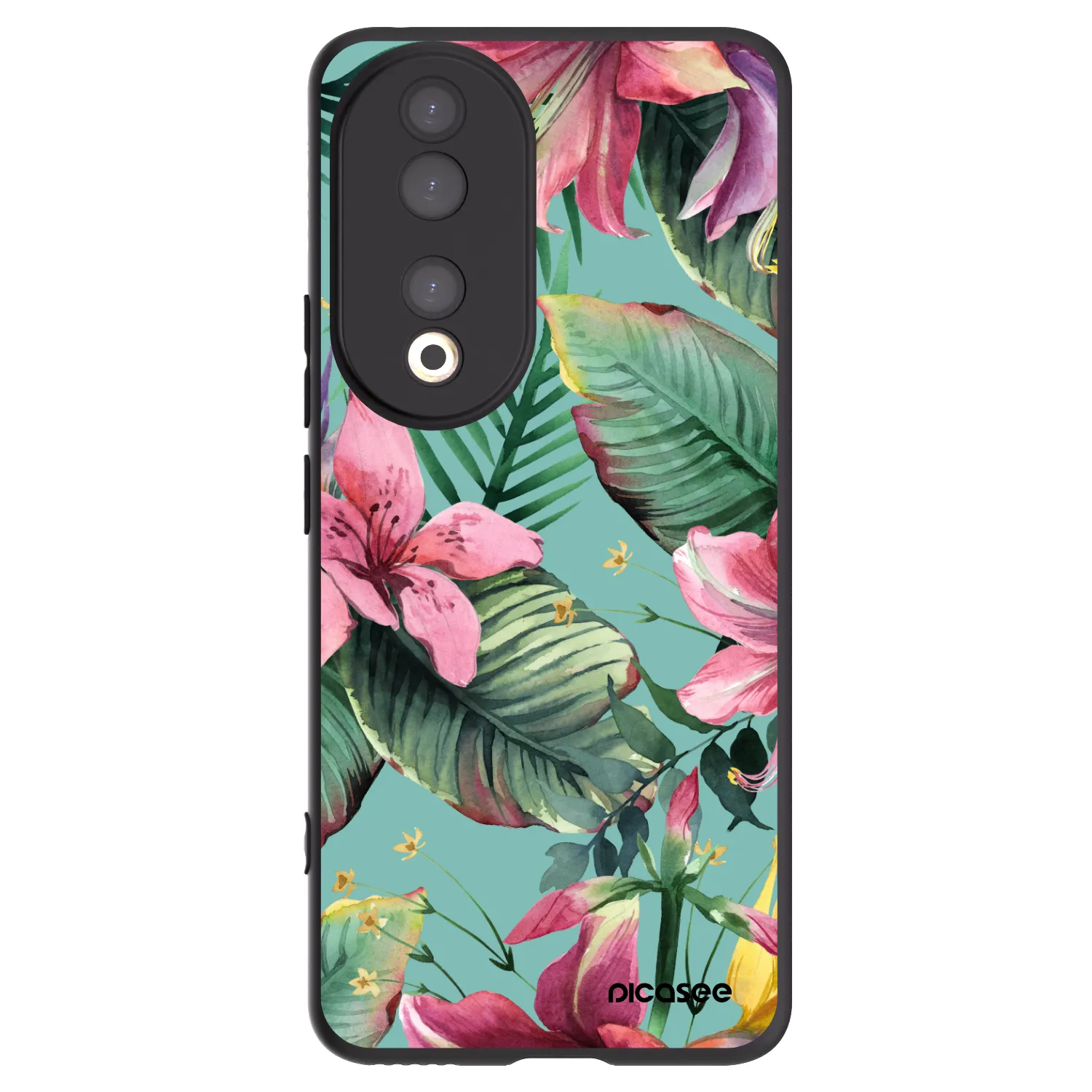 Picasee silikonski črni ovitek za Honor 90 5G - Hawaii