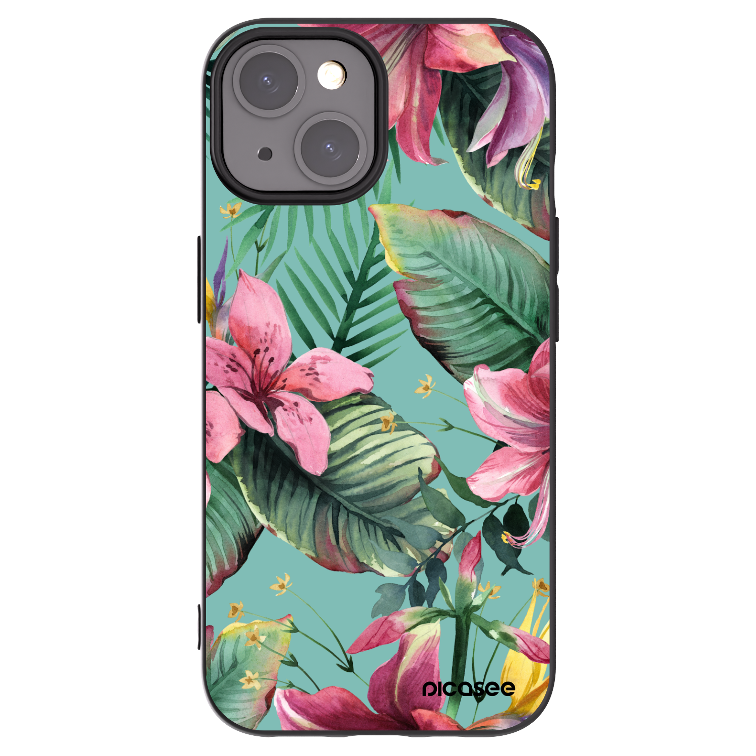 Picasee silikonski črni ovitek za Apple iPhone 15 - Hawaii