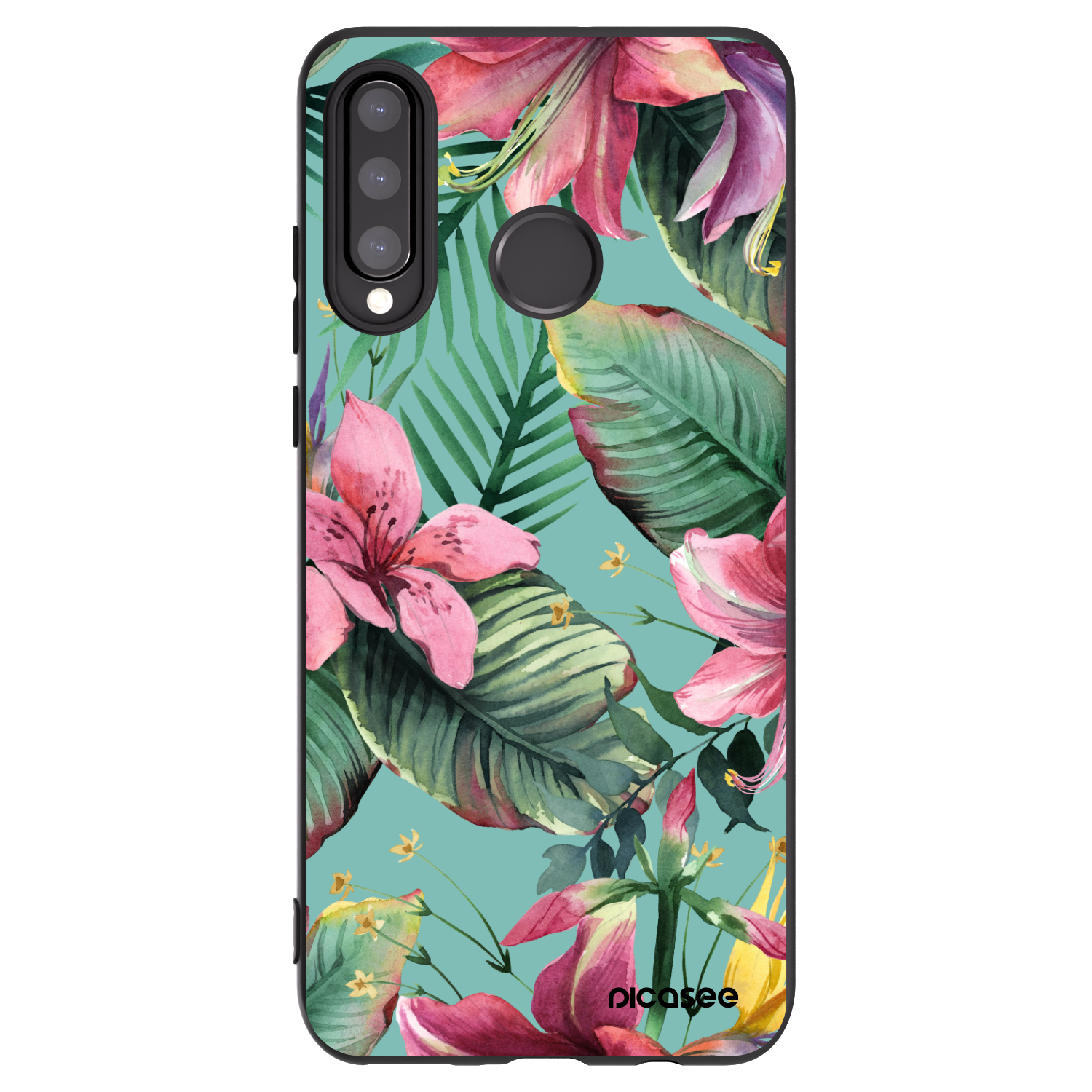 Picasee silikonski črni ovitek za Huawei P30 Lite - Hawaii
