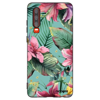 Picasee silikonski črni ovitek za Huawei P30 - Hawaii
