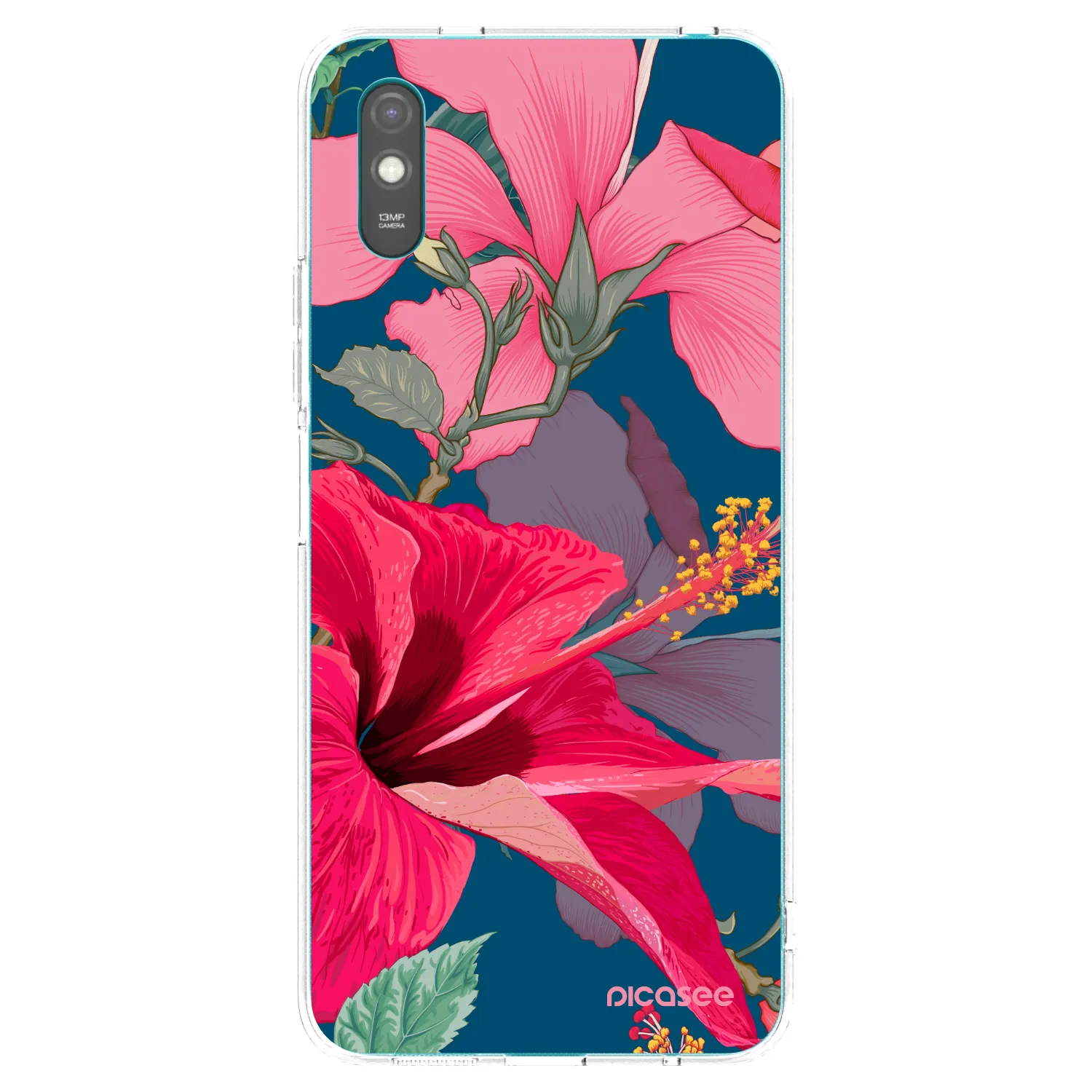 Picasee silikonski prozorni ovitek za Xiaomi Redmi 9A - Hibiscus