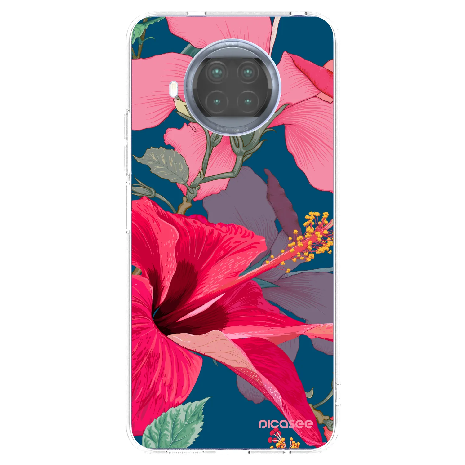 Picasee silikonski prozorni ovitek za Xiaomi Mi 10T Lite - Hibiscus