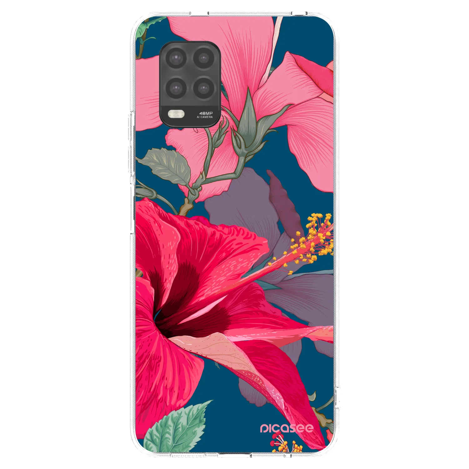 Picasee silikonski prozorni ovitek za Xiaomi Mi 10 Lite - Hibiscus