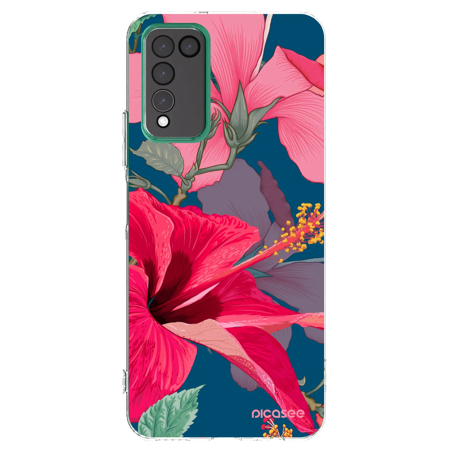 Picasee silikonski prozorni ovitek za Honor 10X Lite - Hibiscus
