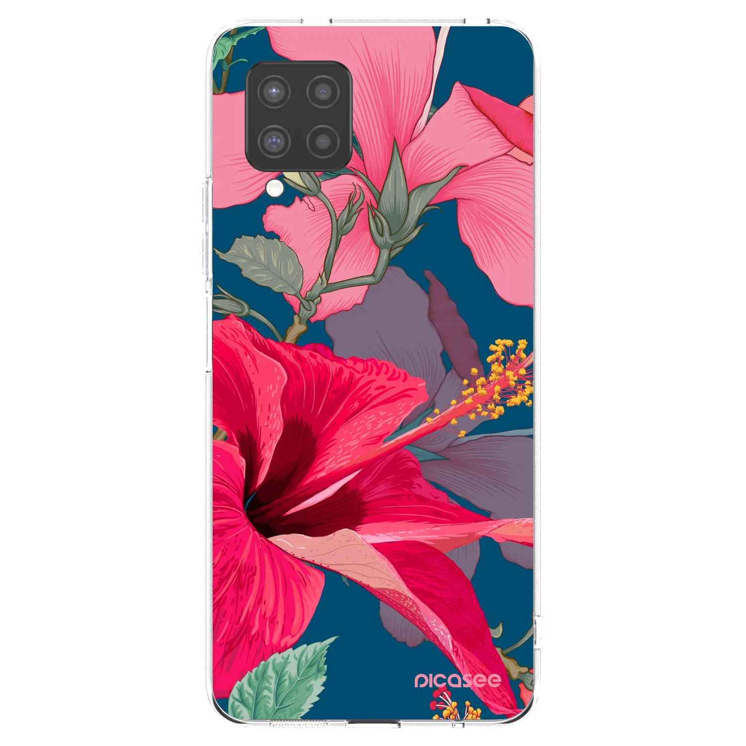 Picasee silikonski prozorni ovitek za Samsung Galaxy A42 A426B - Hibiscus