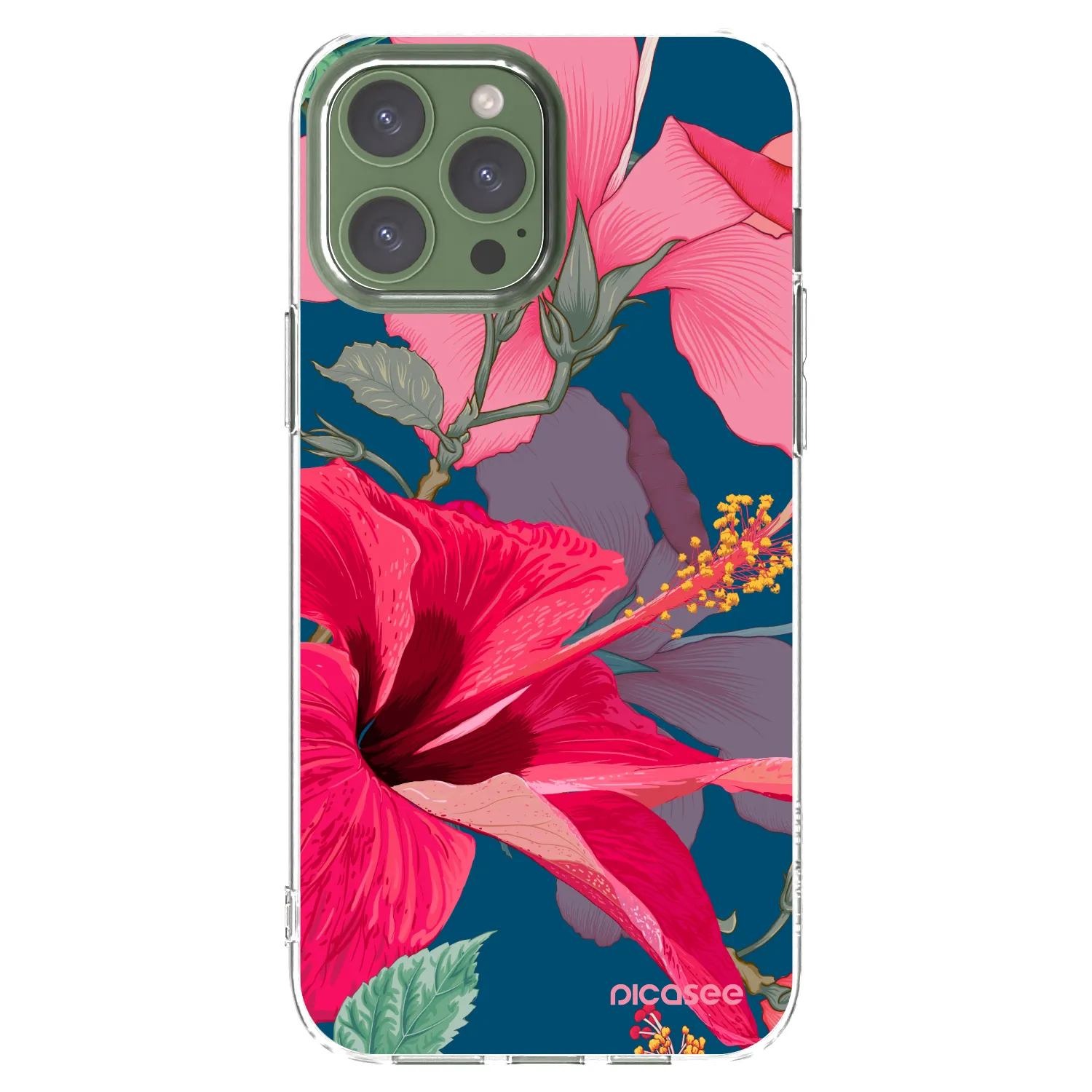 Picasee silikonski prozorni ovitek za Apple iPhone 13 Pro Max - Hibiscus