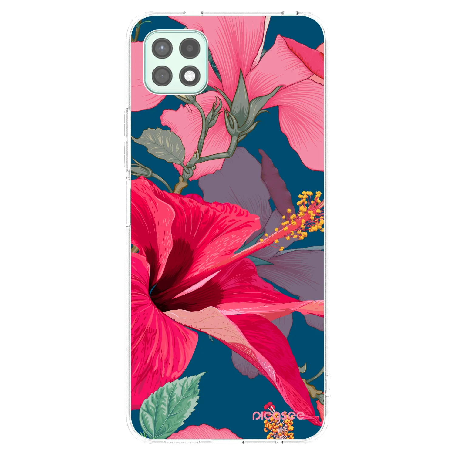 Picasee silikonski prozorni ovitek za Samsung Galaxy A22 A226B 5G - Hibiscus