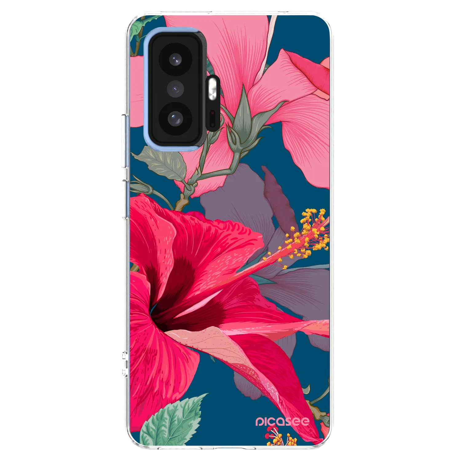 Picasee silikonski prozorni ovitek za Xiaomi 11T - Hibiscus
