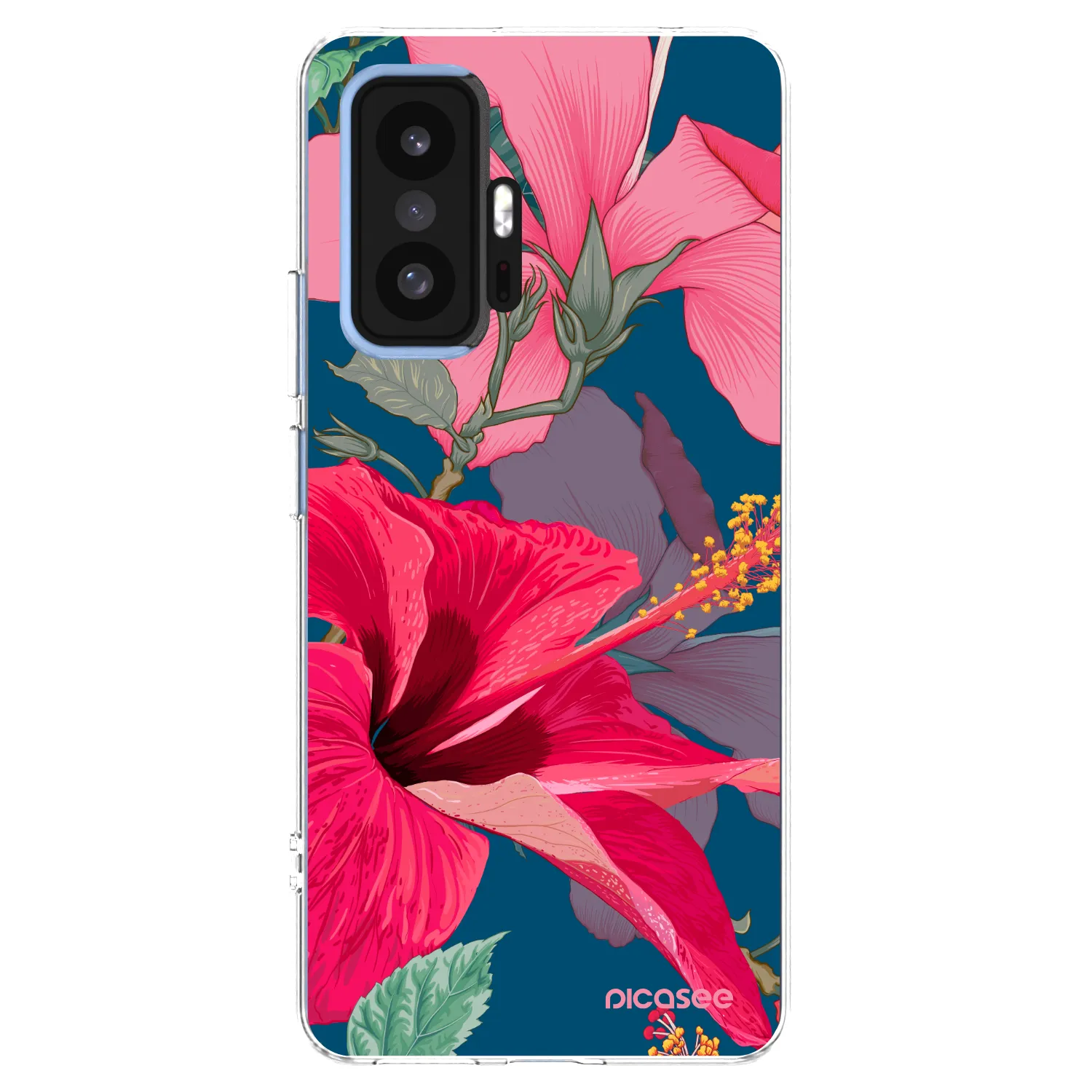 Picasee silikonski prozorni ovitek za Xiaomi 11T Pro - Hibiscus