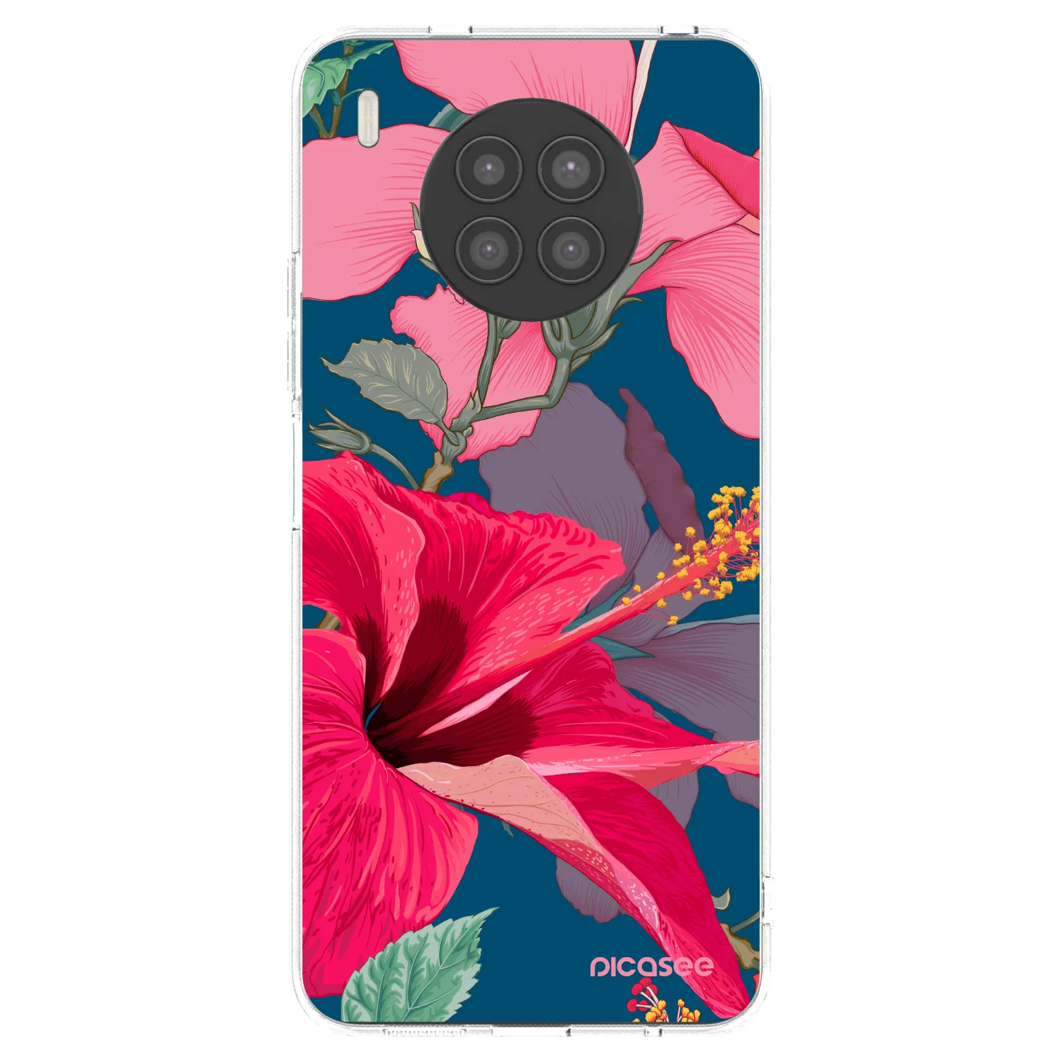 Picasee silikonski prozorni ovitek za Huawei Nova 8i - Hibiscus