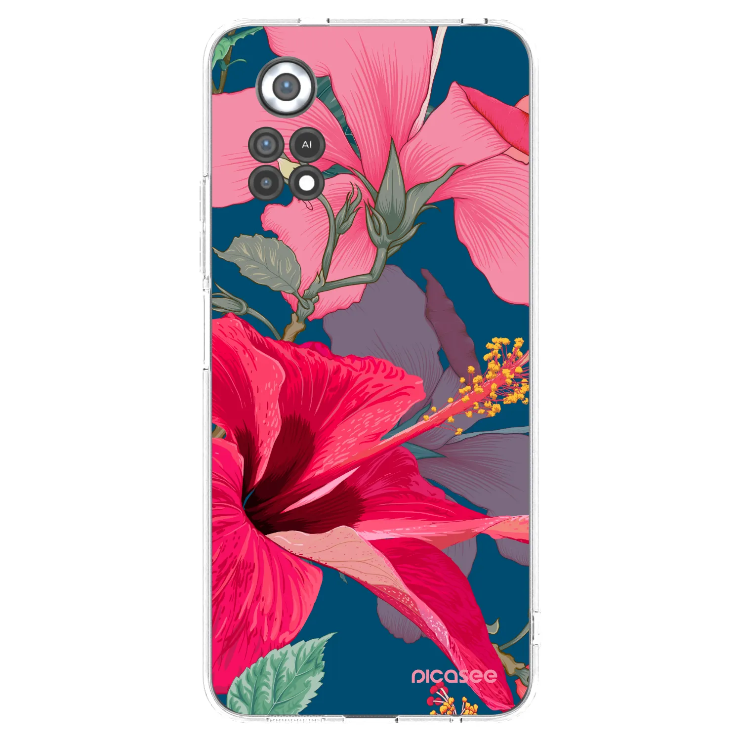 Picasee silikonski prozorni ovitek za Xiaomi Poco X4 Pro 5G - Hibiscus