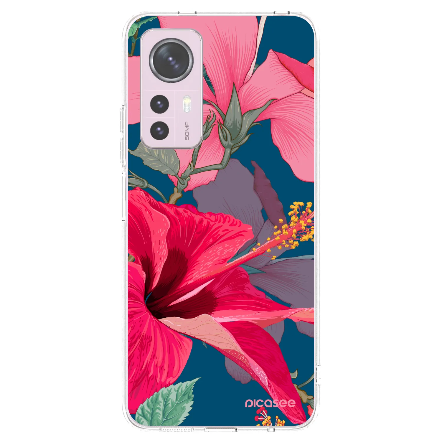 Picasee silikonski prozorni ovitek za Xiaomi 12 - Hibiscus