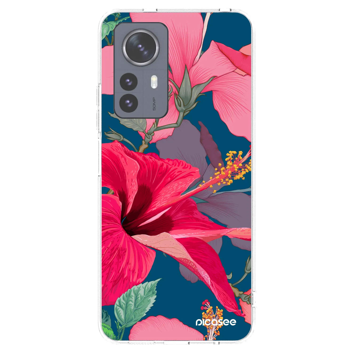 Picasee silikonski prozorni ovitek za Xiaomi 12 Pro - Hibiscus