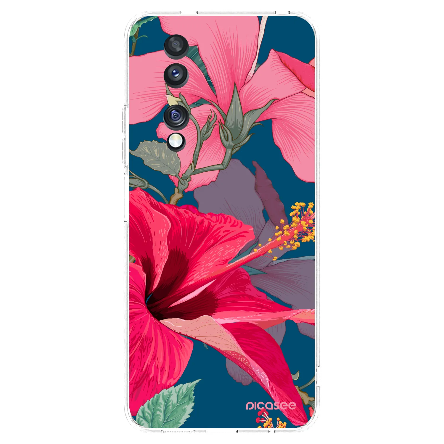 Picasee silikonski prozorni ovitek za Honor 70 - Hibiscus