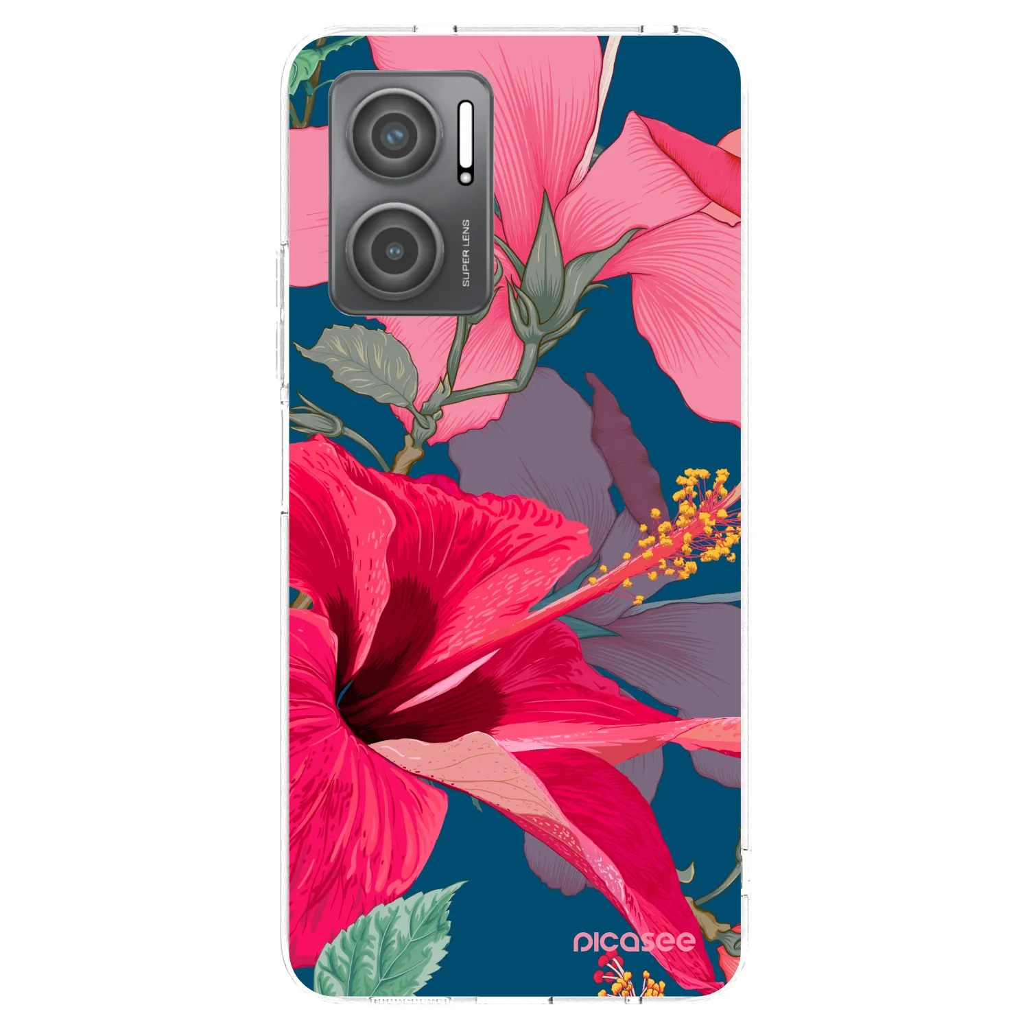 Picasee silikonski prozorni ovitek za Xiaomi Redmi 10 5G - Hibiscus