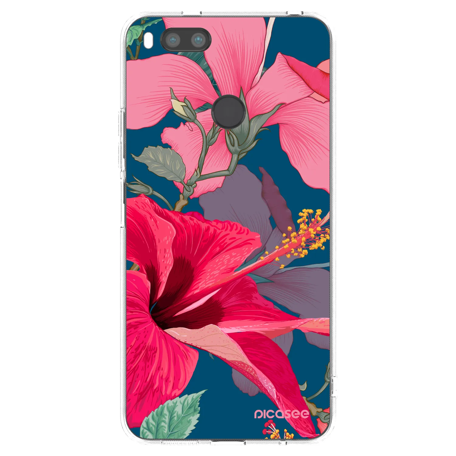 Picasee silikonski prozorni ovitek za Xiaomi Redmi A1 - Hibiscus