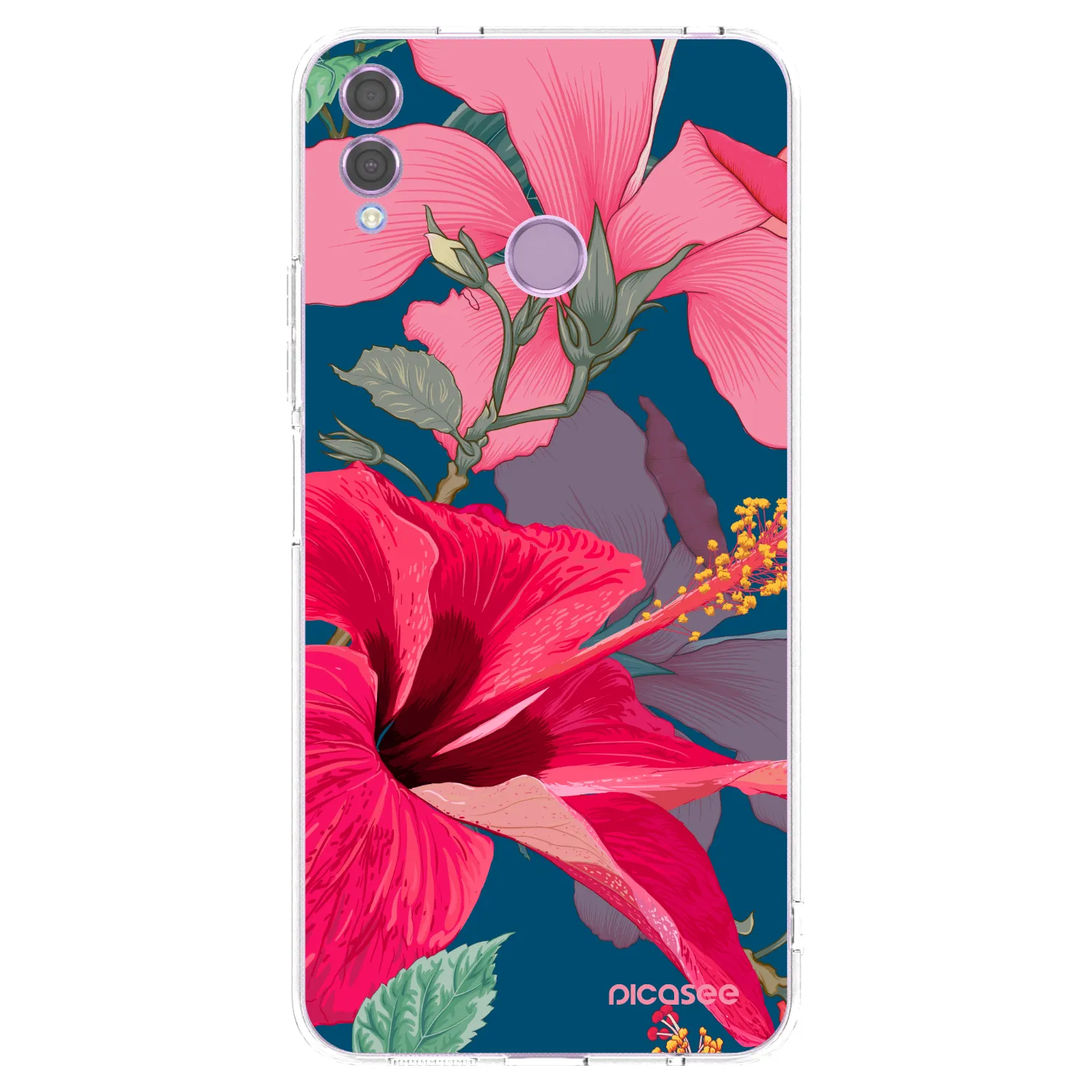 Picasee silikonski prozorni ovitek za Honor 8X - Hibiscus