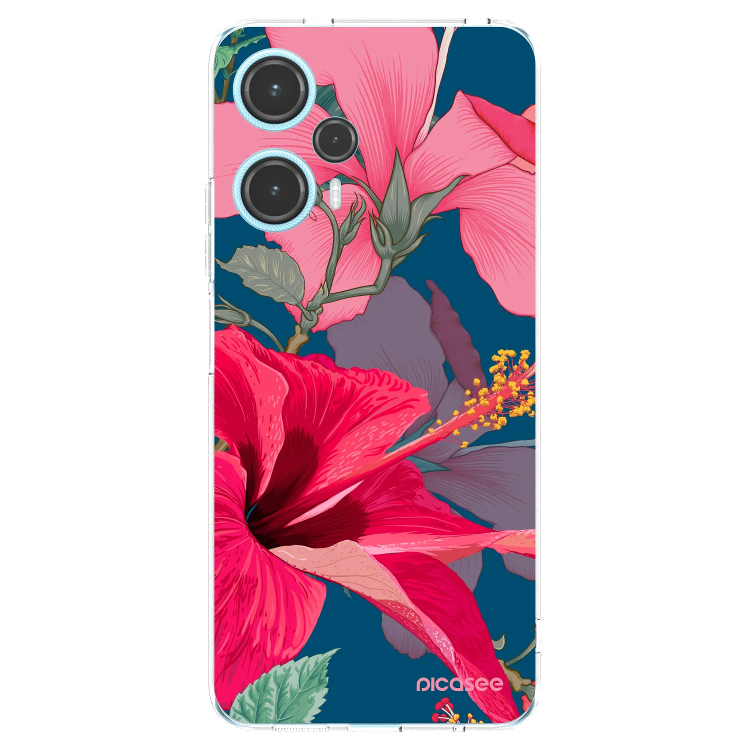 Picasee silikonski prozorni ovitek za Xiaomi Poco F5 - Hibiscus