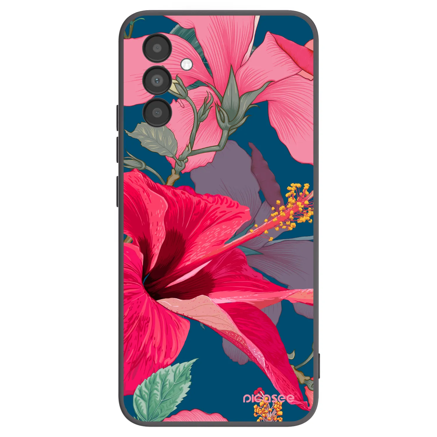 Picasee silikonski črni ovitek za Samsung Galaxy A04s A047F - Hibiscus