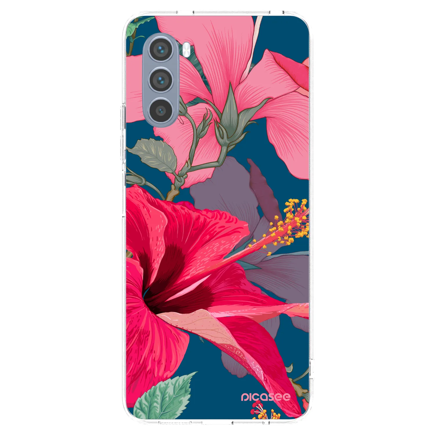 Picasee silikonski prozorni ovitek za Motorola Moto G62 - Hibiscus