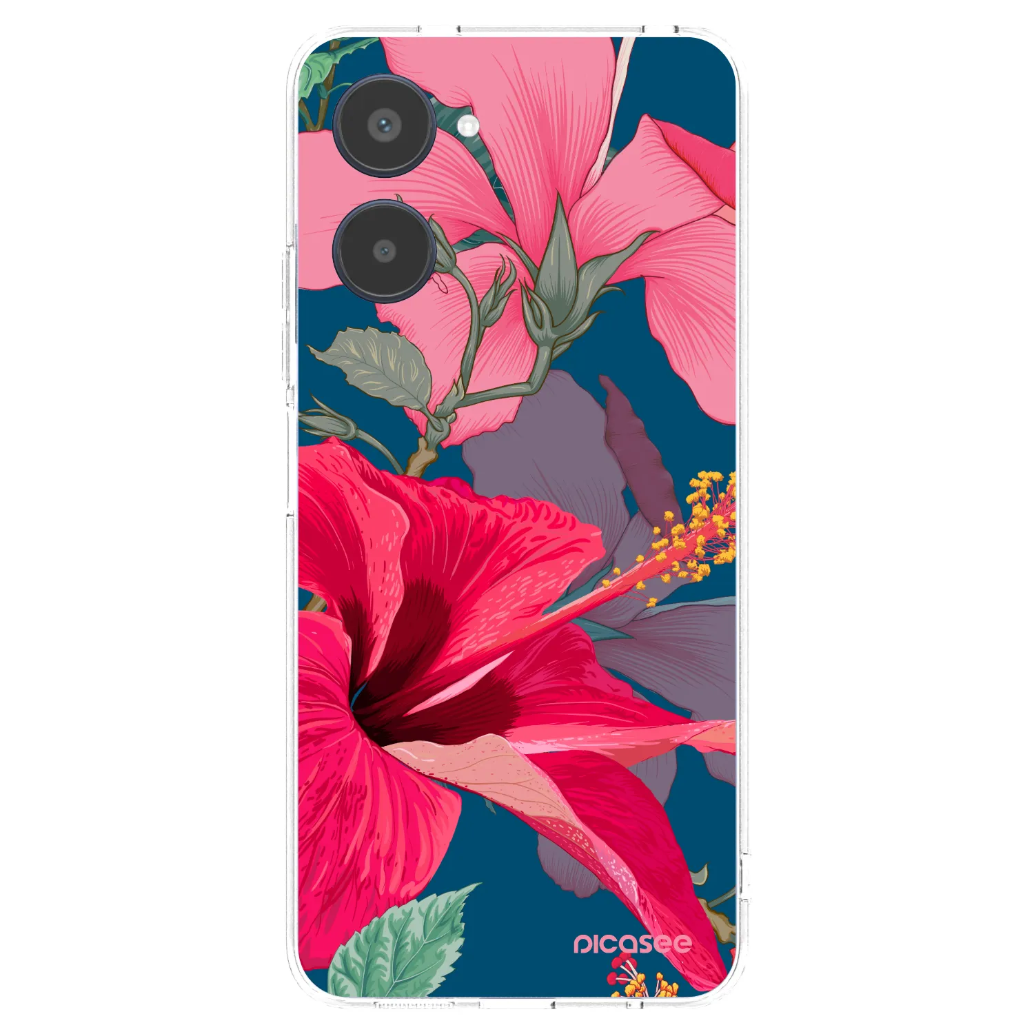 Picasee silikonski prozorni ovitek za Realme 10 4G - Hibiscus