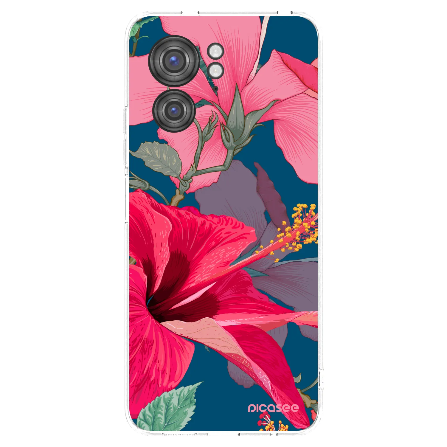Picasee silikonski prozorni ovitek za Motorola Edge 40 - Hibiscus