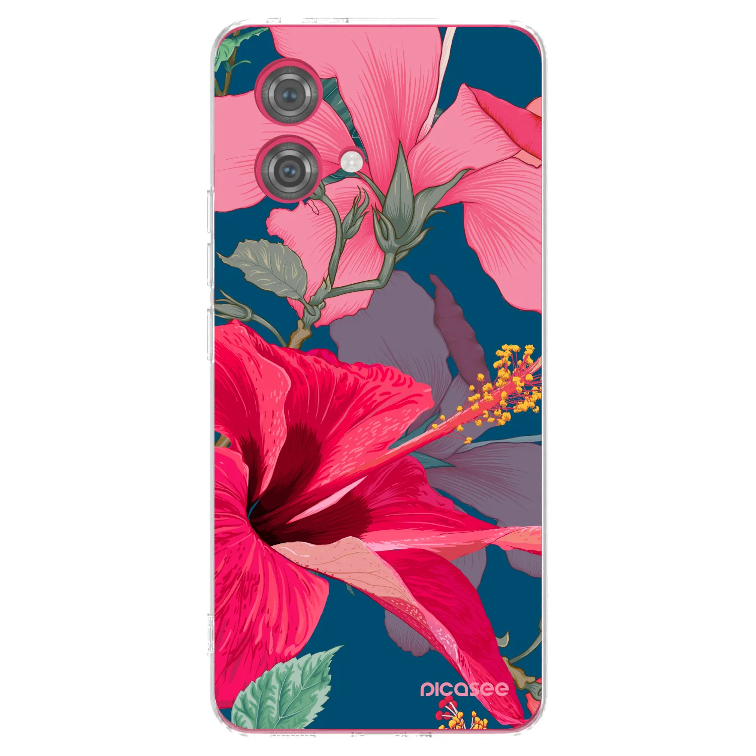 Picasee silikonski prozorni ovitek za Motorola Moto G84 5G - Hibiscus