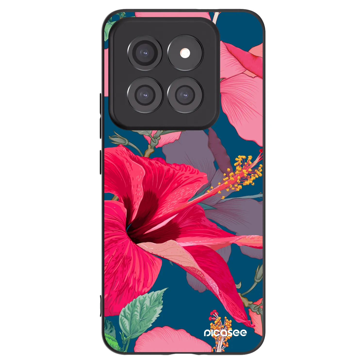Picasee silikonski črni ovitek za Xiaomi 14 Pro - Hibiscus