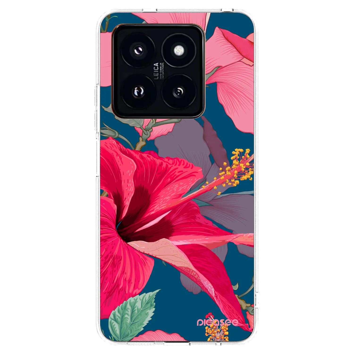 Picasee silikonski prozorni ovitek za Xiaomi 14 Pro - Hibiscus
