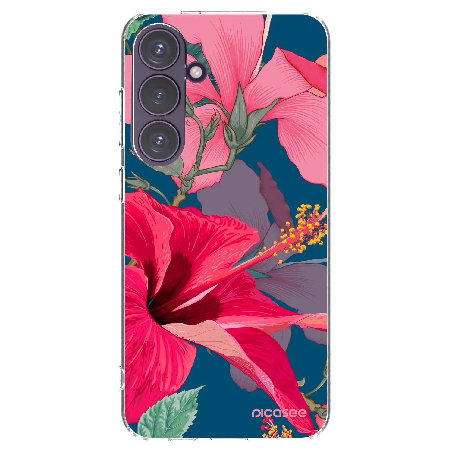 Picasee silikonski prozorni ovitek za Samsung Galaxy S24+ S926B 5G - Hibiscus