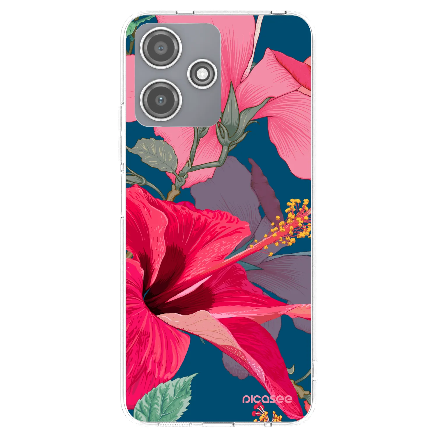 Picasee silikonski prozorni ovitek za Xiaomi Redmi 12 5G - Hibiscus
