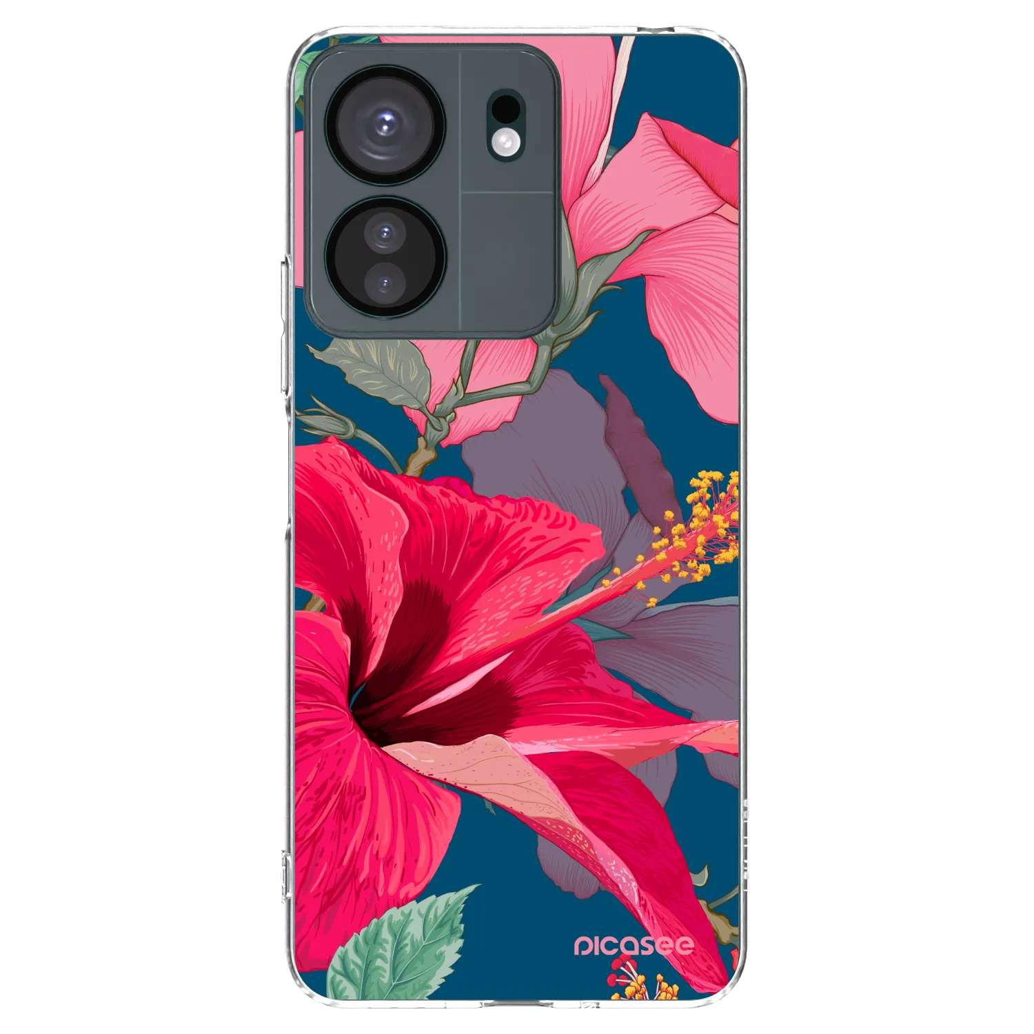 Picasee silikonski prozorni ovitek za Xiaomi Redmi 13C 4G - Hibiscus